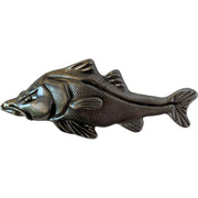 Pewter snook belt buckle front